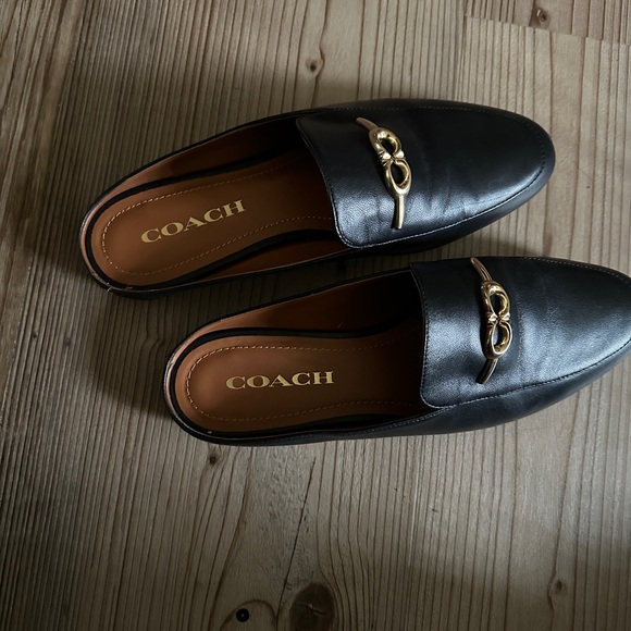 Coach | Shoes | Coach Black Leather Mules | Poshmark